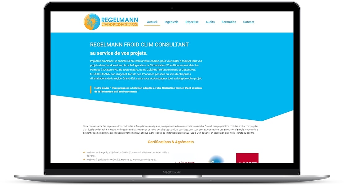 Création site Internet par FEMIK pour bureau d'étude Regelmann à Riedisheim (68)